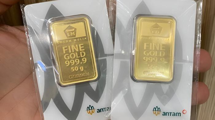 NAIK TIPIS- Harga emas Antam 2 Juli 2026 naik tipis dibanding hari sebelumnya.