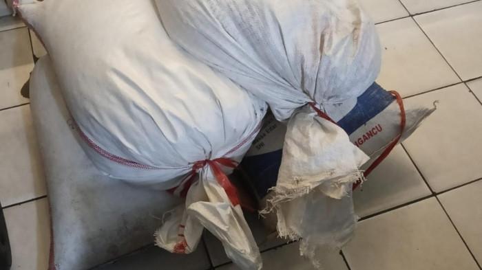 BARANG BUKTI- Barang bukti berupa cengkeh kering yang disita dari seorang pria berinisial HRF (22) yang saat ini diamankan Polsek Padang Selatan, Selasa (30/6/2026).