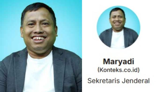 BERITA DUKA -- Kolase foto Maryadi, Sekretaris Jenderal AMSI yang dikabarkan meninggal dunia hari ini, Jumat (3/7/2026) malam.