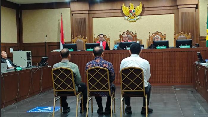 SIDANG SUAP GRATIFIKASI -Sidang perkara dugaan suap dan gratifikasi terdakwa tiga pejabat Direktorat Jenderal Bea Cukai di Pengadilan Tindak Pidana Korupsi Jakarta Pusat, Jumat (3/7/2026).