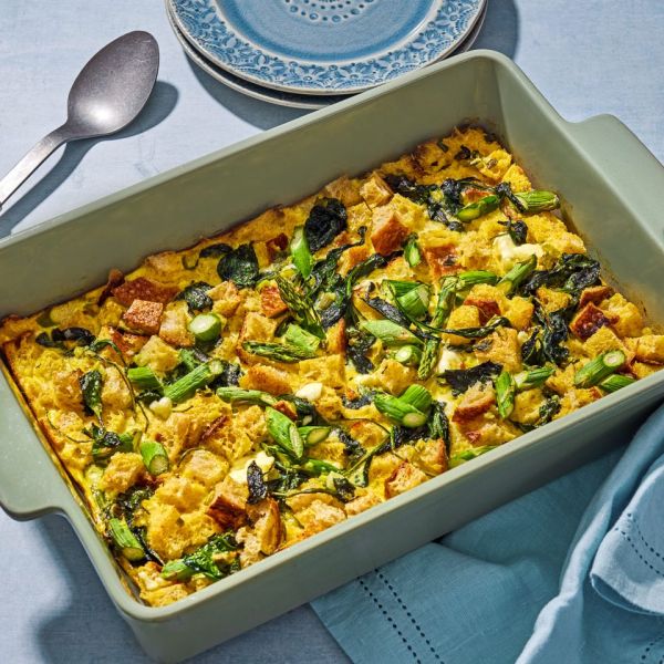 Photo of a Vegetarian Spring Egg Casserole Credit: Ali Redmond
