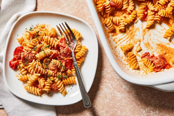 Baked Tomato & Feta Pasta Credit: Jason Donnelly