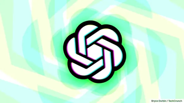 OpenAI logo with spiraling pastel colors (Image Credits: Bryce Durbin / Read)