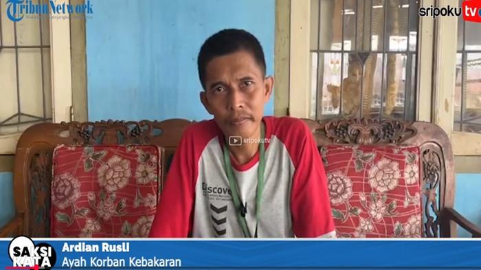 KEBAKARAN DI GANDUS - Tangkapan layar. Ayah Korban Kebakaran di Gandus Palembang Ungkap Kejanggalan, Motor Hilang usai Rumah Ludes Terbakar