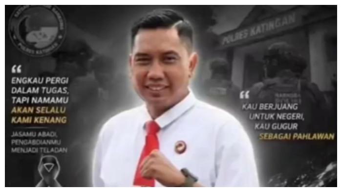 Sosok Aipda Yudhi Perdana Putra, personel Satresnakroba Polres Katingan yang gugur saat penggerebekan bandar sabu, di Katingan, Kalteng, Kamis (02/07/2026).