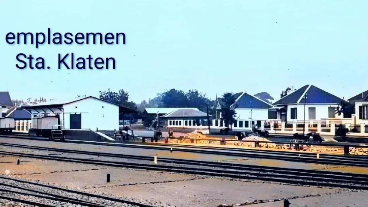 WISATA KLATEN - Potret Stasiun Klaten di masa kolonial Belanda.