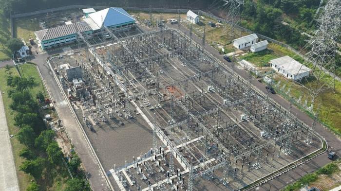 Tampak udara Gardu Induk 150 kilovolt (kV) Margakarya
