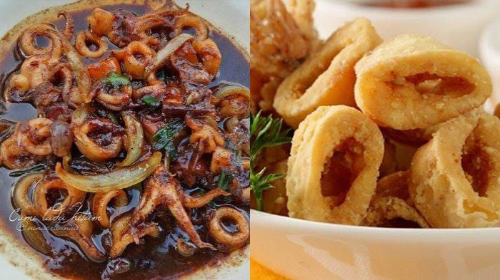 cumi lada hitam dan cumi wijen