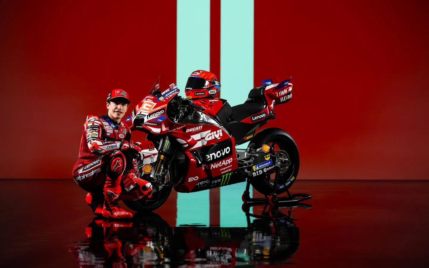 MARC MARQUEZ DI MOTOGP 2026 - Perkenalan Marc Marquez sebagai salah satu penghuni line-up Ducati Lenovo Team untuk MotoGP 2026 yang berlangsung di Resor Ski Madonna Di Campiglio, Italia, Senin (19/1) waktu setempat.