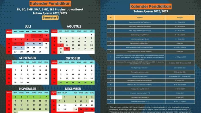 Kalender Pendidikan Jabar 2026/2027