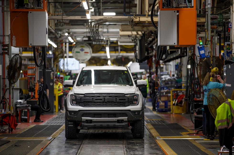 Ford production line in Michigan assembly plant