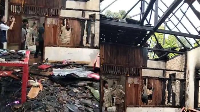 Rumah Kebakaran di PALI - Warga Desa Tambak PALI geger! Sebuah rumah hangus terbakar diduga sengaja dibakar oleh menantu perempuan korban. Pelaku kini diamankan di kantor desa.