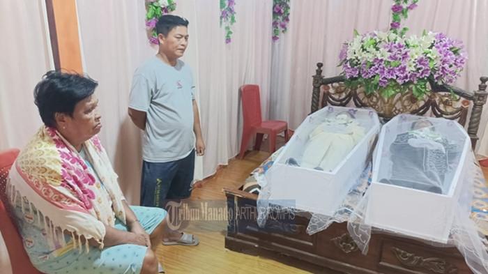 RUMAH DUKA - Jenazah kakak beradik, Imanuel Maliombo (18) dan Christian Maliombo (14) di rumah duka, Kelurahan Tumumpa Dua, Kecamatan Tuminting, Kamis (9/7/2026). Keduanya meninggal dunia akibat tenggelam di Pantai Karangria, Kecamatan Tuminting, Kota Manado, Provinsi Sulut, Rabu (8/7/2026) malam. Keduanya dikenal punya hubungan sangat dekat/akrab sebagai saudara.