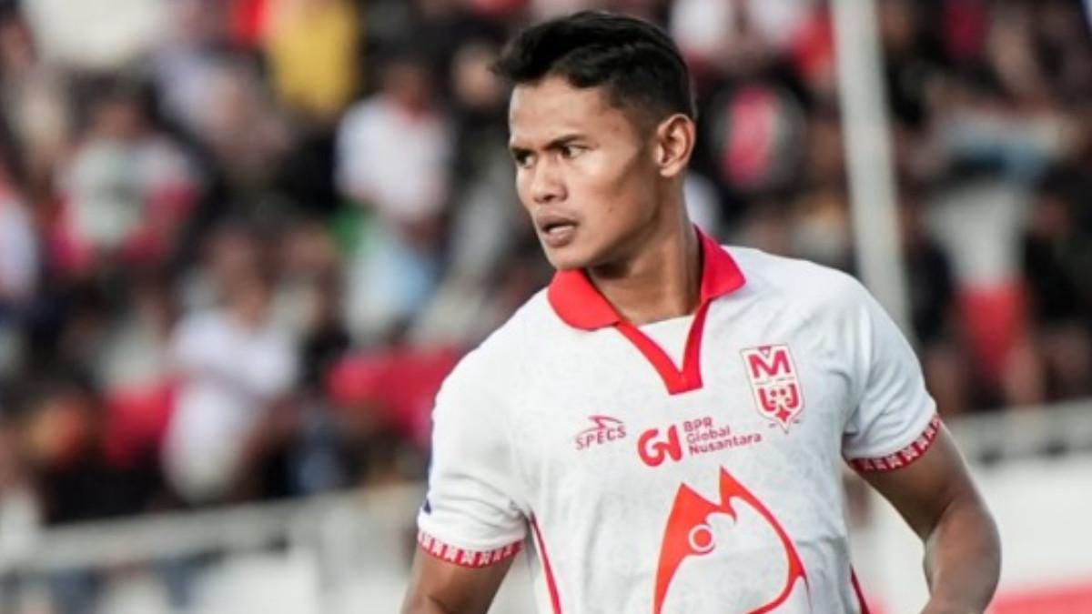 Dimas Drajad pemain pinjaman dari Persib Bandung saat bermain untuk Malut United