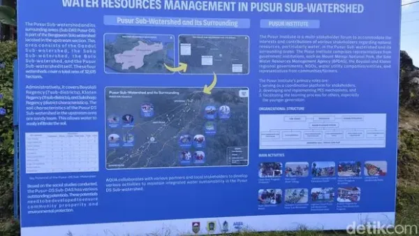 Pengelolaan sumber air di Lereng Gunung Merapi, Klaten, Jawa Tengah.