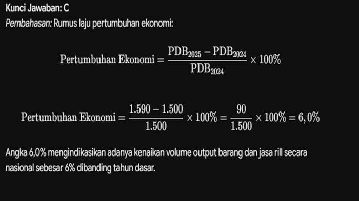 Rumus Ekonomi soal nomor 5