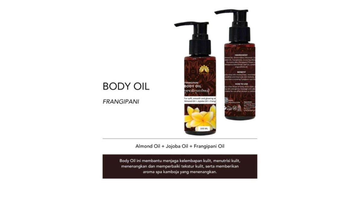 Ilustrasi kandungan utama dari produk Kana Bali Body Oil Frangipani