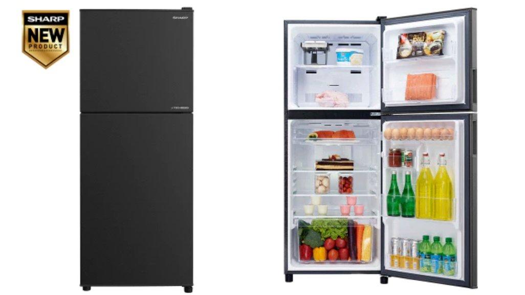 Sharp Kulkas 2 Pintu Shine J-Tech Inverter Series 256 Liter SJ-326SI-GK.
