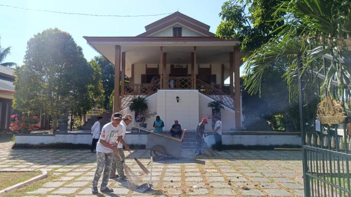RUMAH DUKA --Suasana di Rumah Duka Rachmat Gobel di Kecamatan Tapa, Kabupaten Bone Bolango, Provinsi Gorontalo persiapan terus dilakukan, Jumat (10/7/2026).