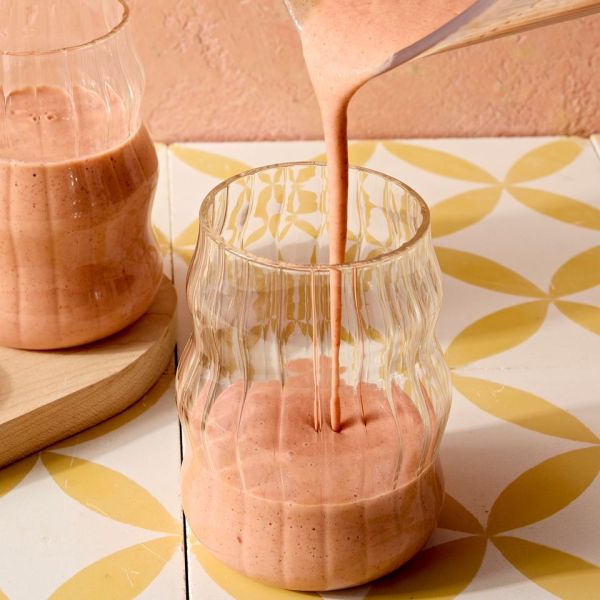 Recipe image of Creamy Mango Chia Seed Smoothie Credit: Photographer: Jen Causey, Food Stylist: Torie Cox, Prop Stylist: Keosha McGhee.
