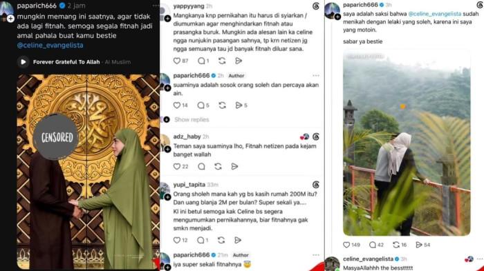 MENIKAH LAGI - Celine Evangelista mengonfirmasi bahwa dirinya kini telah menikah lagi untuk yang ketiga kalinya dan membantah isu simpanan pejabat jaksa