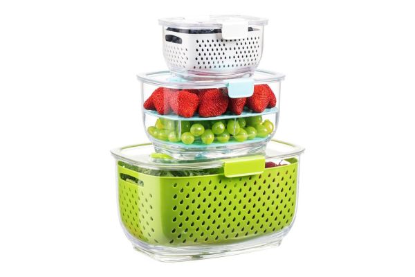 LUXEAR Fresh Produce Vegetable Fruit Storage Containers Credit: Amazon