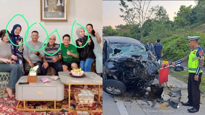 KORBAN TEWAS KECELAKAAN - Potret Satu keluarga asal Kabupaten Lahat, alami kecelakaan di ruas Tol Terbanggi Besar–Simpang Pematang–Kayu Agung (Terpeka), Lampung pada Sabtu (11/7/2026)
