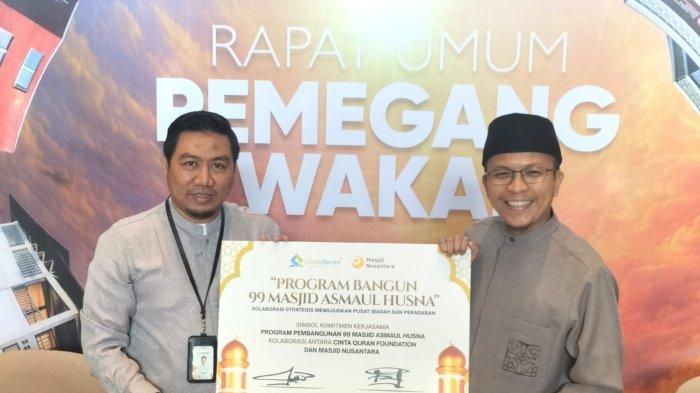 Cinta Quran Foundation resmi meluncurkan Program 99 Masjid Asmaul Husna, sebuah inisiatif besar untuk membangun jaringan masjid di berbagai wilayah Indonesia.