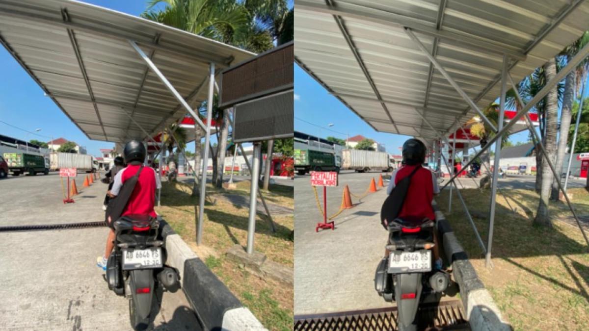Pantauan TribunStyle.com di SPBU Sumber, Kecamatan Banjarsari, Solo, Senin (13/7/2026), antrean kendaraan di jalur pengisian Pertalite tampak lebih padat dibanding biasanya.