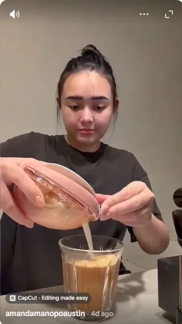 Heboh Amanda Manopo Bikin Kopi Pakai ASI, Amanda Manopo Bikin Kopi Pakai ASI.