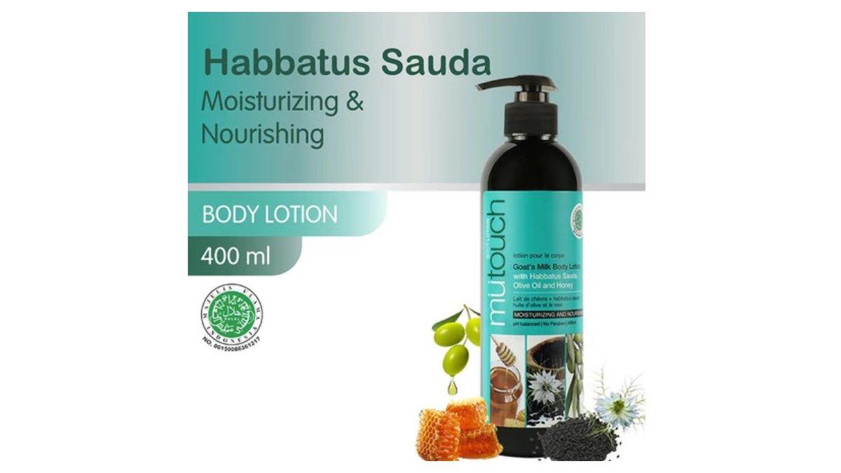 Ilustrasi varian Goat’s Milk Body Lotion Habbatus Sauda, Olive Oil, Honey