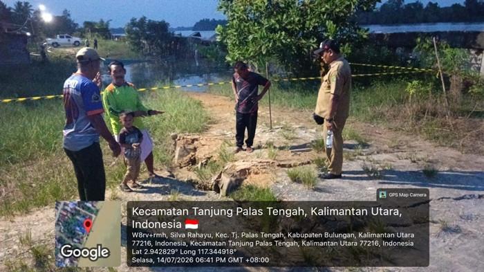 BPBD Bulungan memasang police line atau garis pembatas