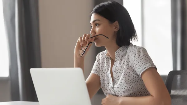 woman thinking she doesn't need to do it yet