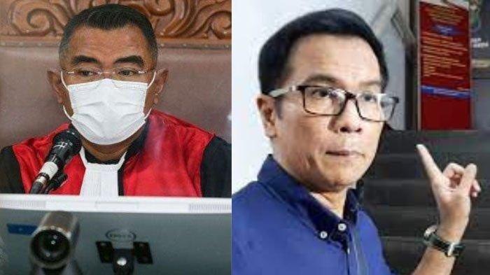 Hakim Wahyu Imam Santoso yang memutuskan vonis hukuman mati kepada Ferdy Sambo (kiri). Artis Krisna Mukti yang khawatir nasib majelis hakim (kanan)