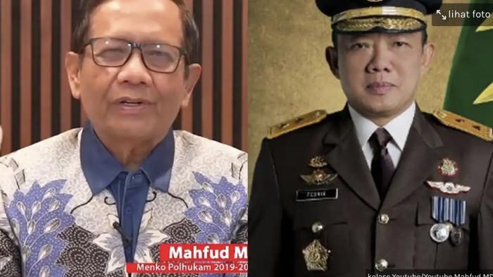 KASUS FEBRIE ADRIANSYAH - Mantan Menkopolhukam Mahfud MD (KIRI) dan Febrie Adriansyah (KANAN). 