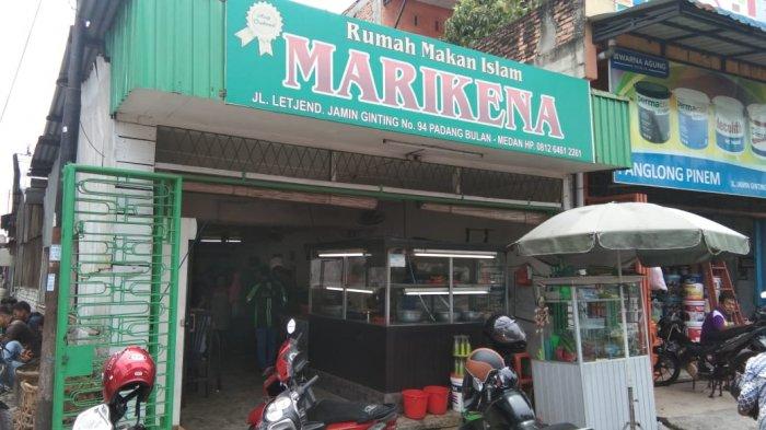 Rumah Makan Marikena di Jalan Jamin Ginting No 94, Padang Bulan,  Kota Medan.