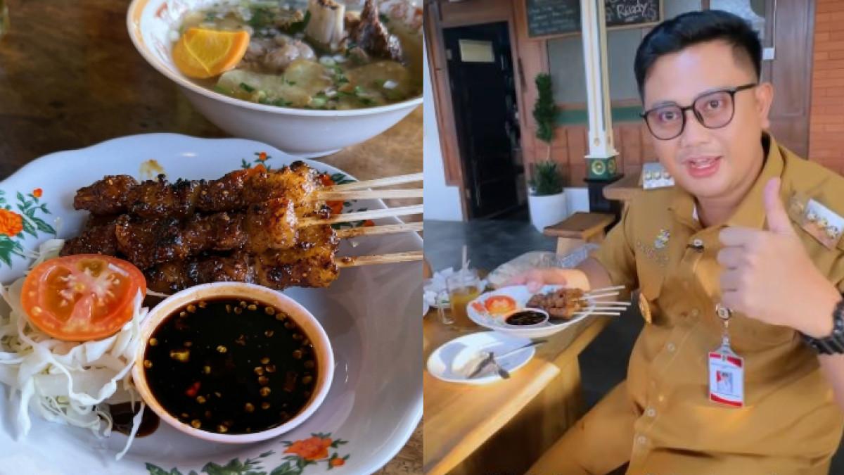 Bupati Hamenang cicipi Sate Maranggi Resapi. Restoran tersebut berlokasi di Ngering, Kecamatan Jogonalan, Kabupaten Klaten.
