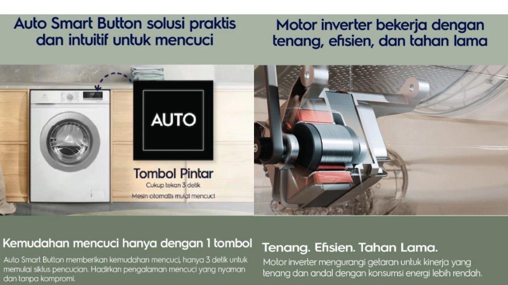 Electrolux Mesin Cuci Front Loading EWF7028M6WA 7kg