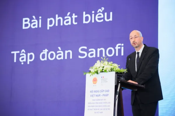 Stephen Alix, Head of Vaccines International, Sanofi, speaking at the event. Photo courtesy of the company