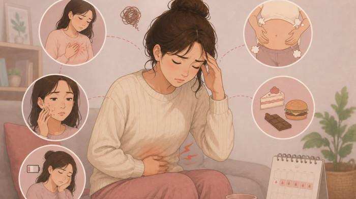 20261607- Ilustrasi gejala menstruasi