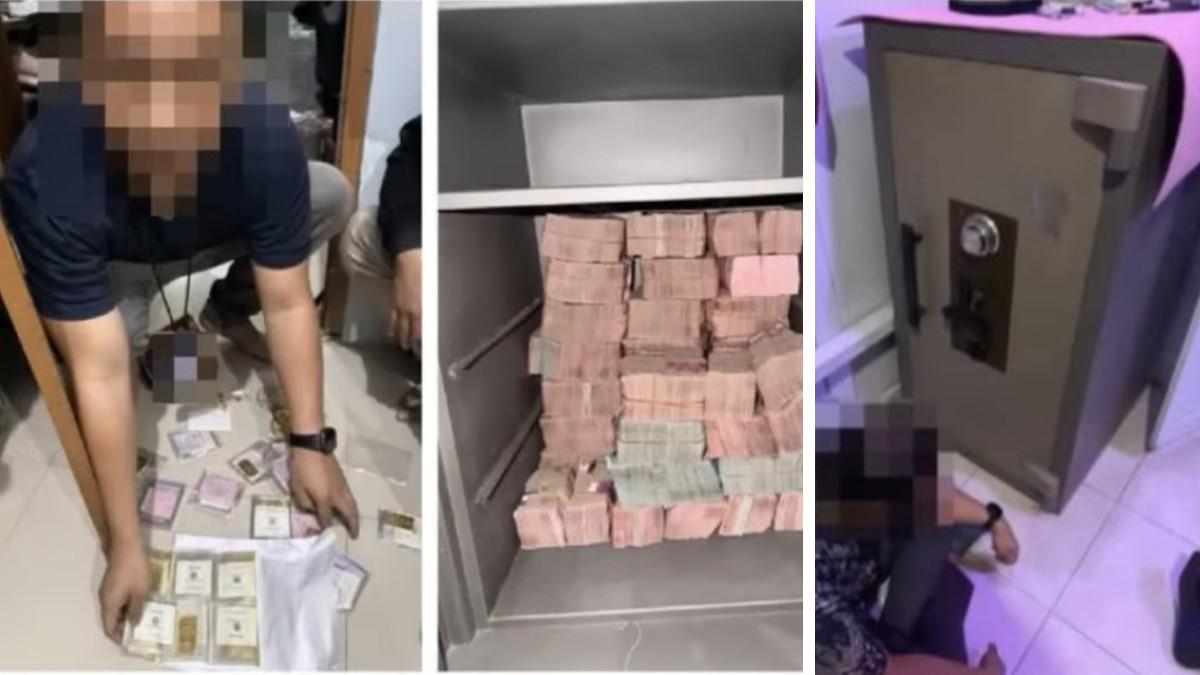 KASUS BUPATI SUKOHARJO - Penampakan brankas milik Bupati Sukoharjo nonaktif Etik Suryani di safe house yang berada di Wonogiri, Jawa Tengah.