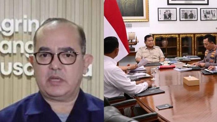 DIRUT AGRINAS MUNDUR - (kiri) Direktur Utama Agrinas Pangan Nusantara, Joao Angelo De Sousa Mota. (kanan) Presiden Prabowo Subianto mengadakan rapat terbatas dengan sejumlah jajarannya di Istana Kepresidenan Jakarta, Selasa (12/8/2025).