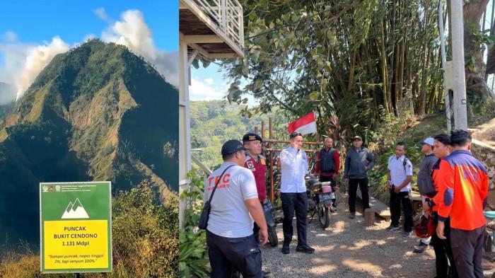 KEBAKARAN HUTAN - Kebakaran Hutan dan Lahan (Karhutla) di kawasan hutan lindung Taman Hutan Raya (Tahura) R Soerjo terpantau dari pos pendakian Bukit Cendono di Dusun Mrasih, Desa Kemiri, Kecamatan Pacet, Kabupaten Mojokerto, Jawa Timur pada Rabu (15/7/2026). Kebakaran pertama kali terdeteksi dari kepulan asap putih dan cahaya api sejak Selasa (14/7) pukul 18.10 WIB.