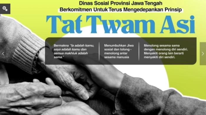 DIBOBOL PERETAS - Laman resmi Dinsos Jateng diakses Rabu (15/7/2026). Laman itu jebol data NIK penerima bansos sebanyak 1,2 juta orang berhasil diambil peretas.