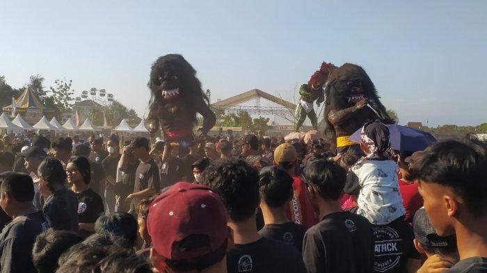 Kemeriahan Upacara Adat Saparan Bekakak 2023 di Kalurahan Ambarketawang, Gamping, Kabupaten Sleman, yang diselenggarakan Jumat (2/9/2023) siang.