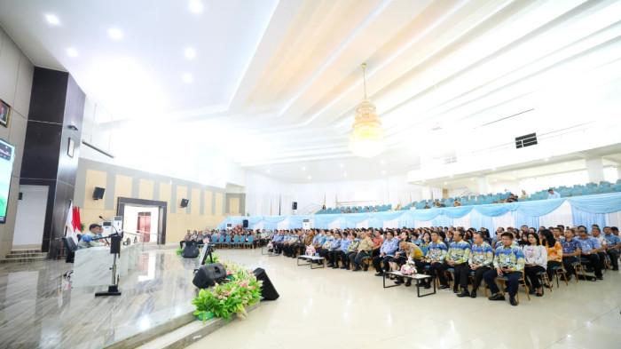 YSK - Aula Mapalus Kantor Gubernur Sulut menjadi saksi ketegasan.--002