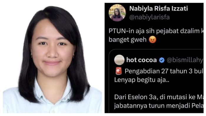 DITEROR - Nama Nabiyla Risfa Izzati menjadi sorotan publik setelah dosen Hukum Universitas Gadjah Mada (UGM) tersebut mengaku menerima ancaman melalui pesan WhatsApp usai mengomentari unggahan yang menyinggung Menteri Pekerjaan Umum (PU), Dody Hanggodo. Ia mengaku pesan tersebut turut memuat data pribadi dan meminta dirinya menghapus unggahan di media sosial X.