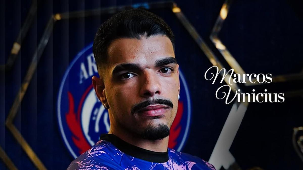 PEMAIN ANYAR - Arema FC resmi memperkenalkan Marcos Vinicius sebagai rekrutan anyarnya jelang Super League 2026-2027, Jumat (17/7/2026).
