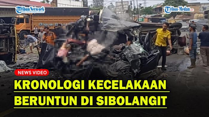 Kronologi penyebab kecelakaan beruntun tujuh kendaraan yang terjadi di depan kawasan wisata Green Hill Sibolangit.