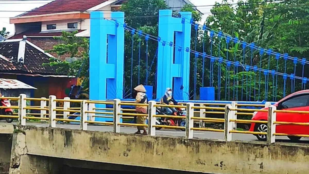 KABAR KLATEN - Jembatan Dengkeng di Kecamatan Cawas, Kabupaten Klaten.